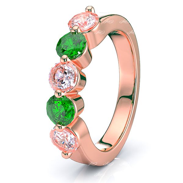 Rose Diamond and Emerald