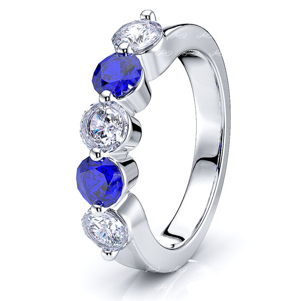 White Diamond and Blue Sapphire