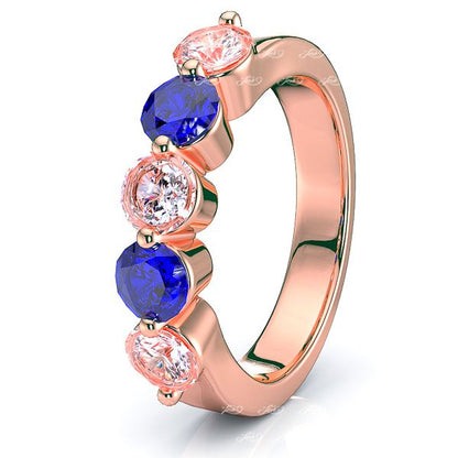 Rose Diamond and Blue Sapphire