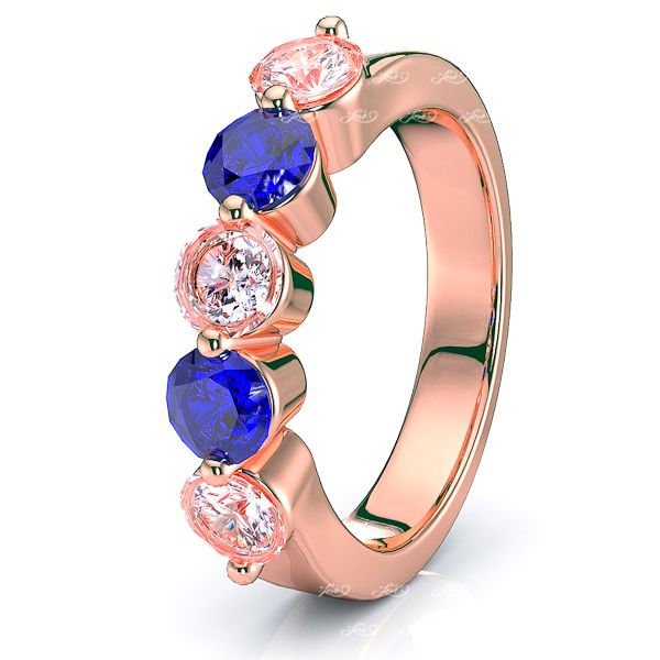 Rose Diamond and Blue Sapphire