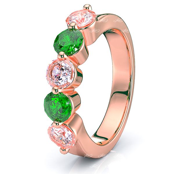 Rose Diamond and Emerald