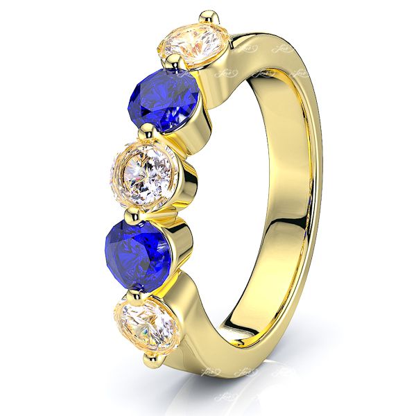 Yellow Diamond and Blue Sapphire