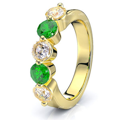 Yellow Diamond and Emerald
