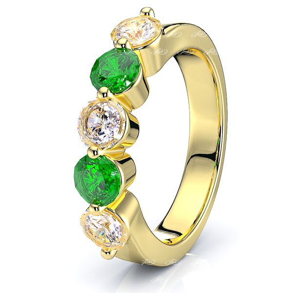Yellow Diamond and Emerald