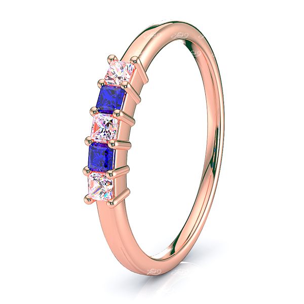 Rose Diamond and Blue Sapphire