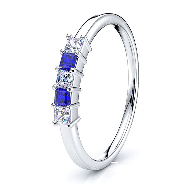 White Diamond and Blue Sapphire