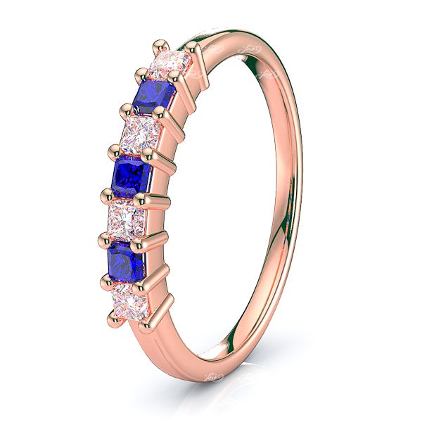 Rose Diamond and Blue Sapphire