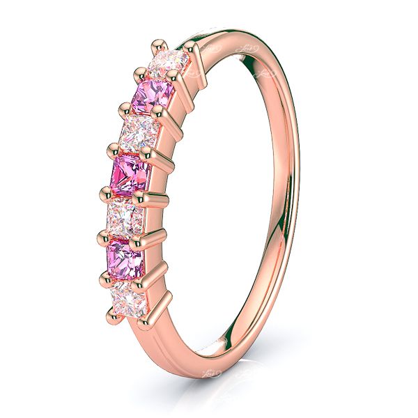 Rose Diamond and Pink Sapphire