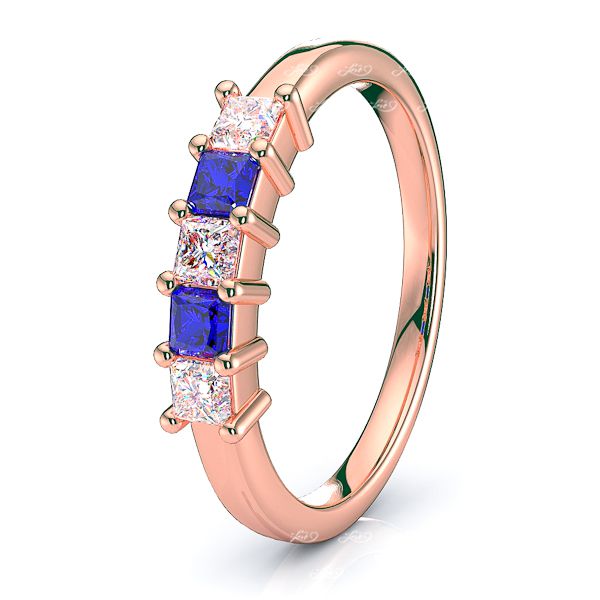 Rose Diamond and Blue Sapphire