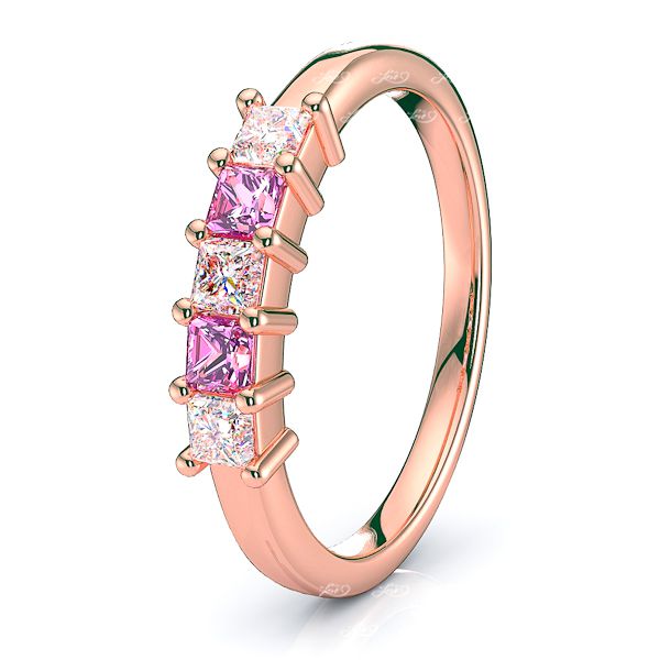 Rose Diamond and Pink Sapphire