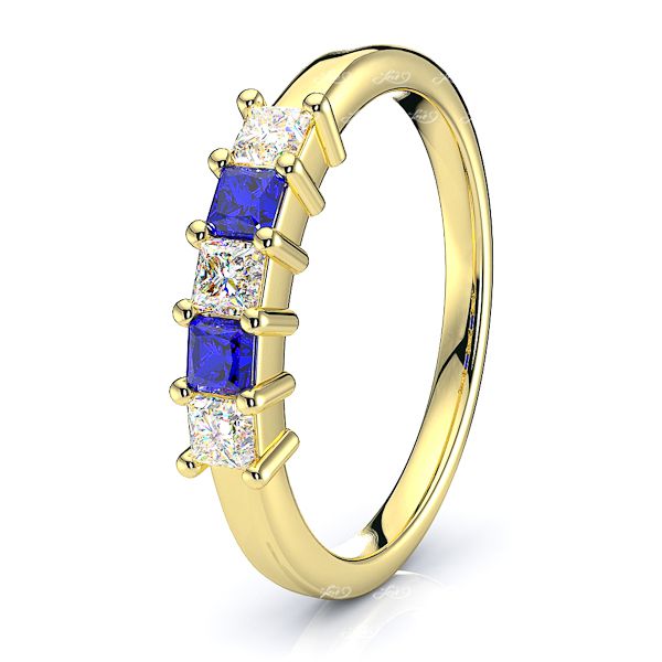 Yellow Diamond and Blue Sapphire