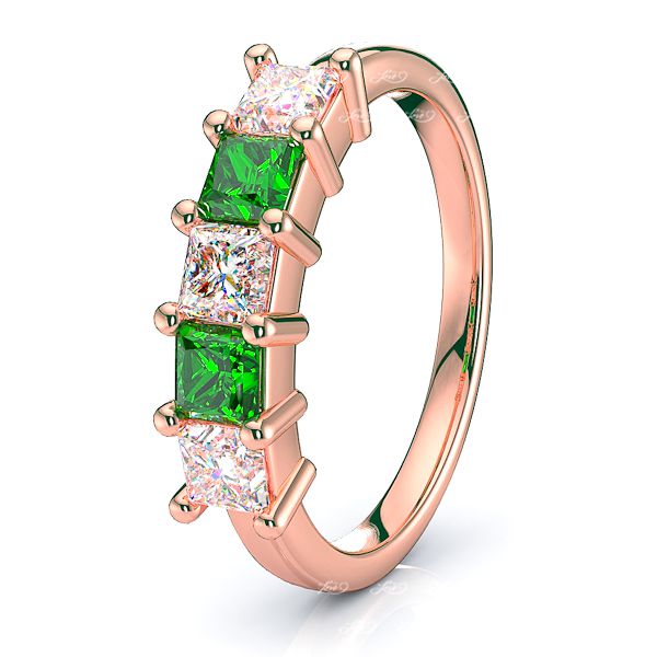 Rose Diamond and Emerald
