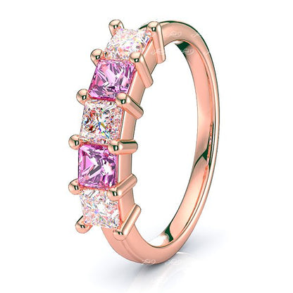 Rose Diamond and Pink Sapphire