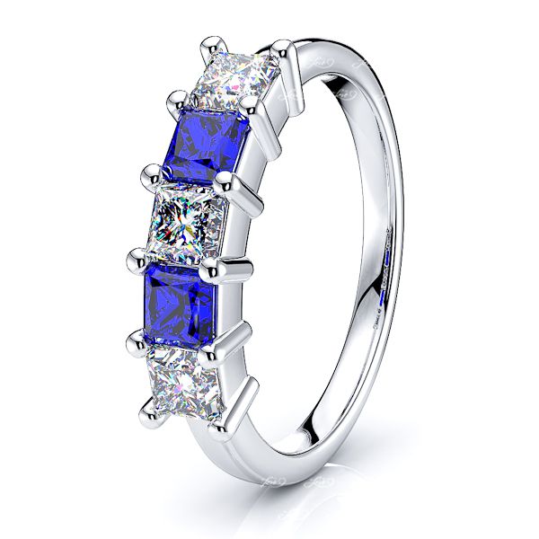 White Diamond and Blue Sapphire