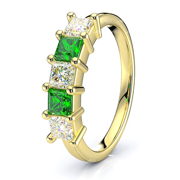 Yellow Diamond and Emerald