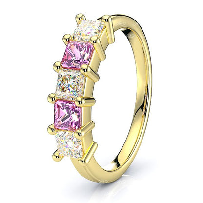 Yellow Diamond and Pink Sapphire