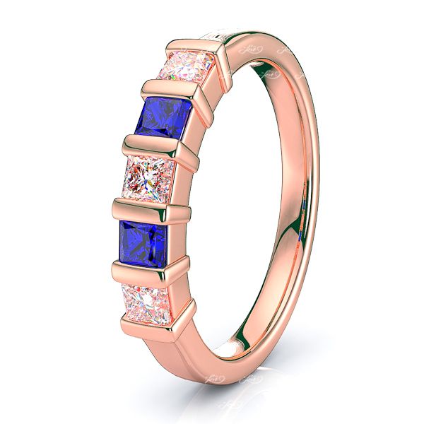 Rose Diamond and Blue Sapphire