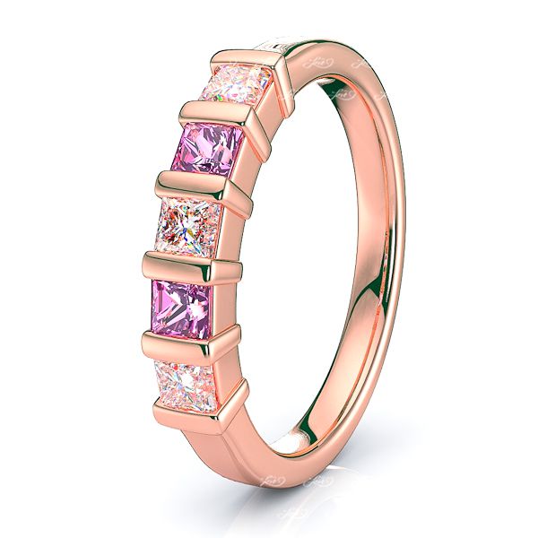 Rose Diamond and Pink Sapphire