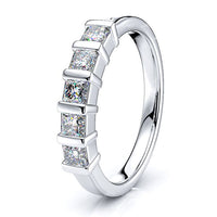 Maddie 5 Stone Bar Set Women Anniversary Wedding Ring
