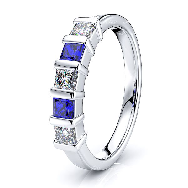 White Diamond and Blue Sapphire