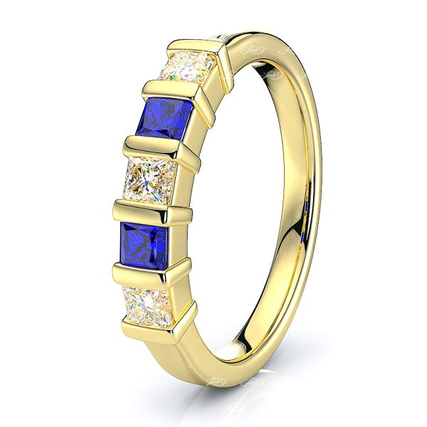 Yellow Diamond and Blue Sapphire