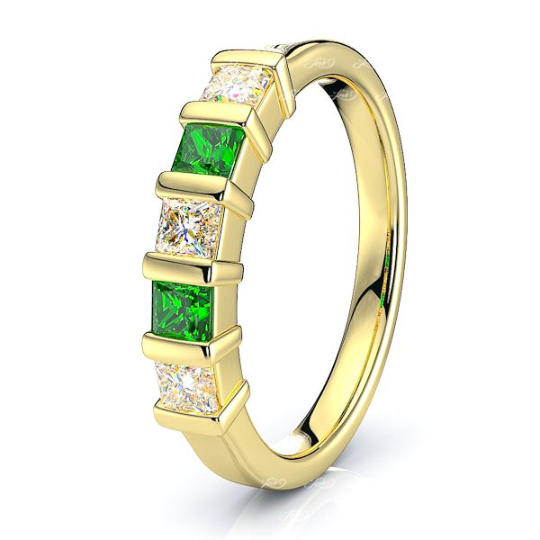 Yellow Diamond and Emerald