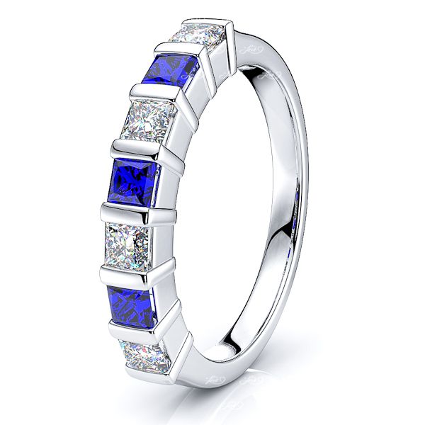 White Diamond and Blue Sapphire