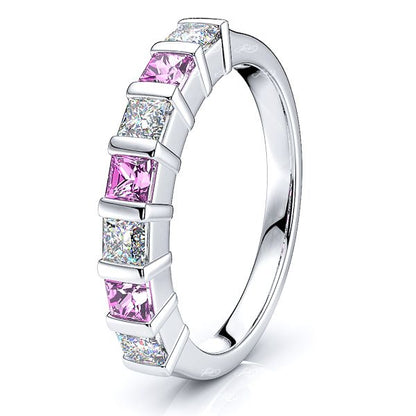 White Diamond and Pink Sapphire