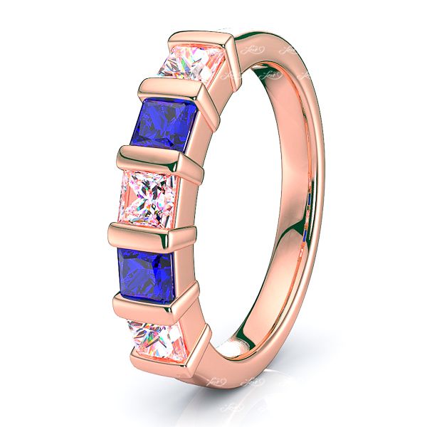 Rose Diamond and Blue Sapphire