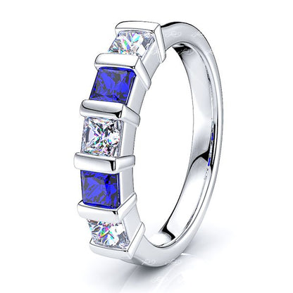 White Diamond and Blue Sapphire