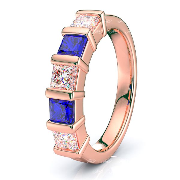 Rose Diamond and Blue Sapphire