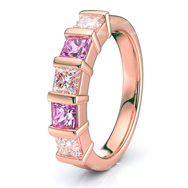Rose Diamond and Pink Sapphire