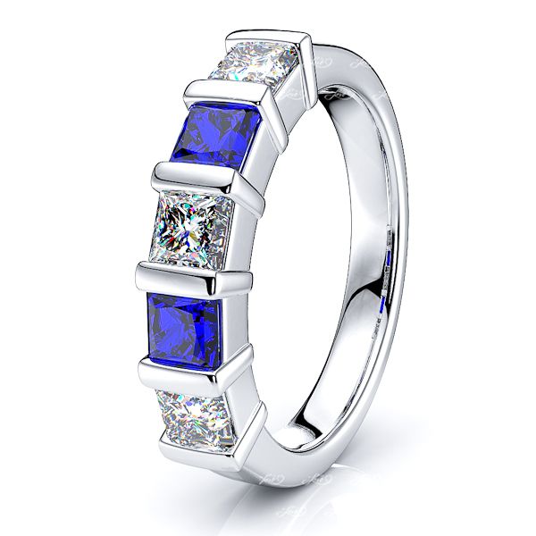 White Diamond and Blue Sapphire