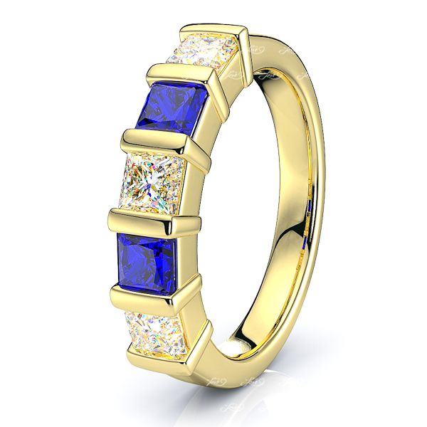Yellow Diamond and Blue Sapphire