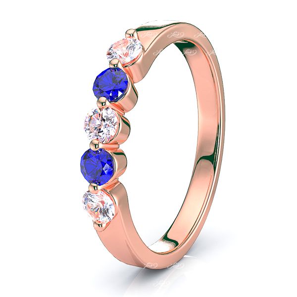Rose Diamond and Blue Sapphire