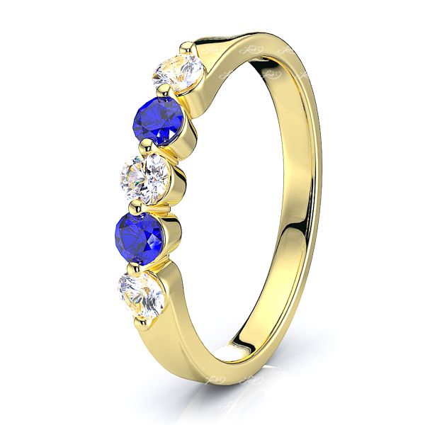 Yellow Diamond and Blue Sapphire