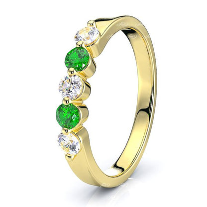 Yellow Diamond and Emerald