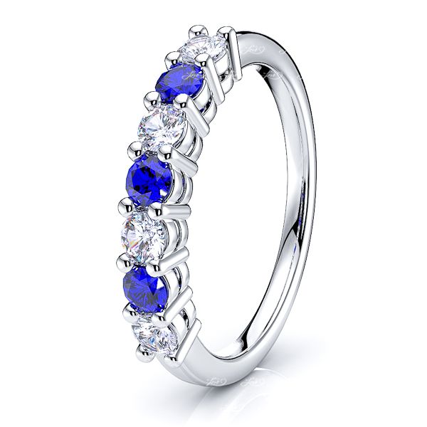 White Diamond and Blue Sapphire