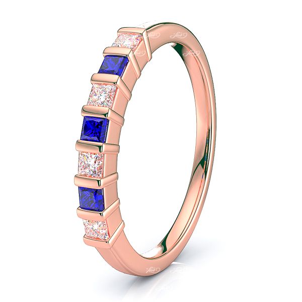 Rose Diamond and Blue Sapphire