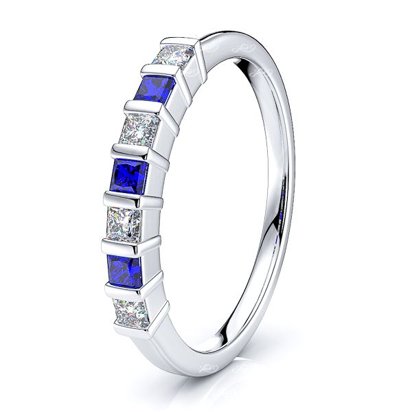 White Diamond and Blue Sapphire