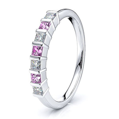 White Diamond and Pink Sapphire