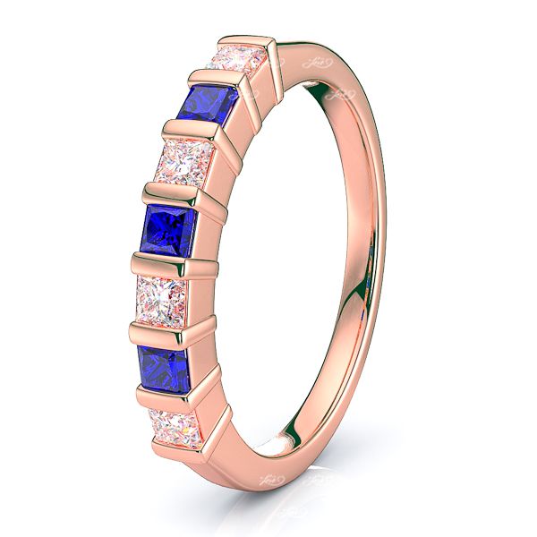 Rose Diamond and Blue Sapphire