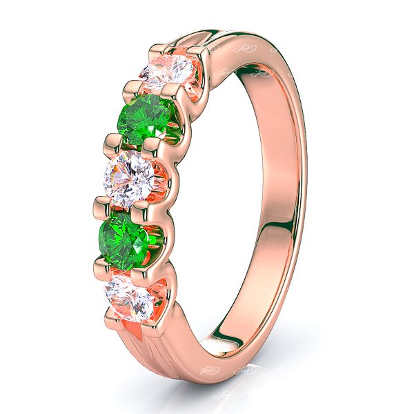 Rose Diamond and Emerald