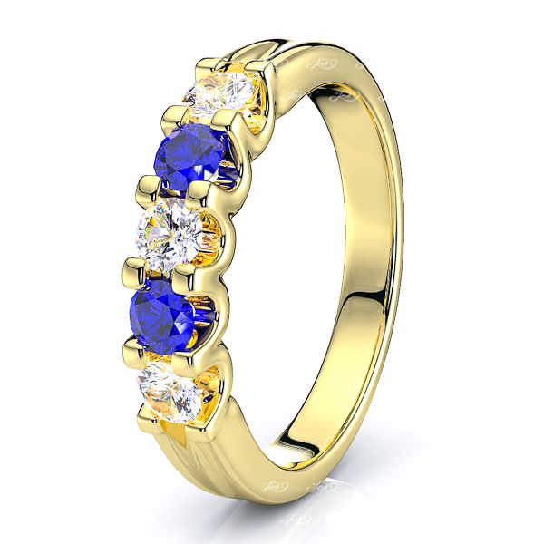 Yellow Diamond and Blue Sapphire