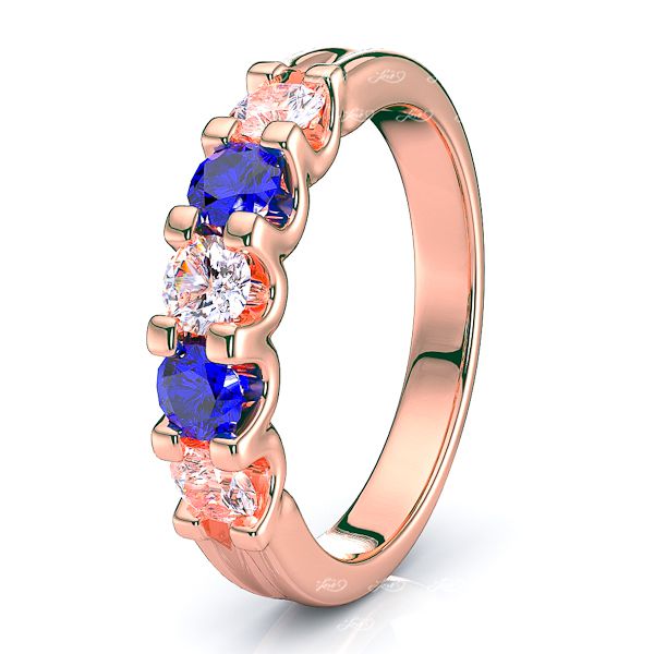 Rose Diamond and Blue Sapphire