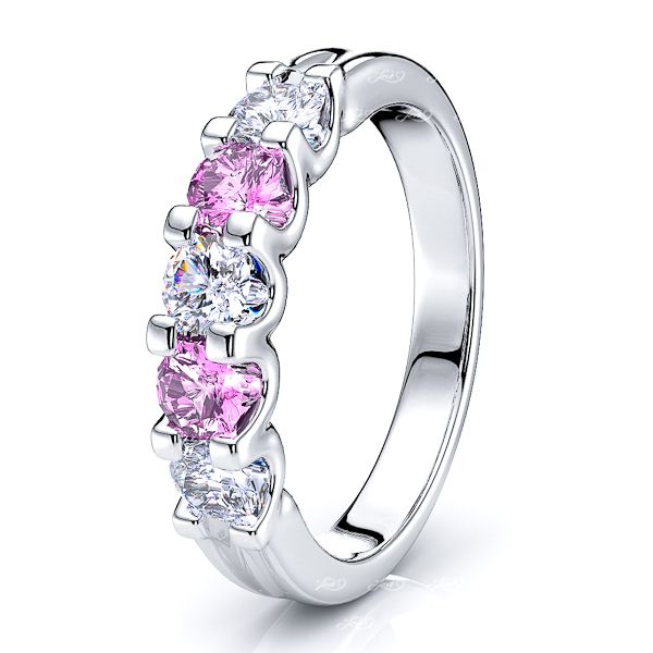 White Diamond and Pink Sapphire