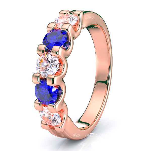 Rose Diamond and Blue Sapphire
