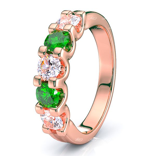 Rose Diamond and Emerald