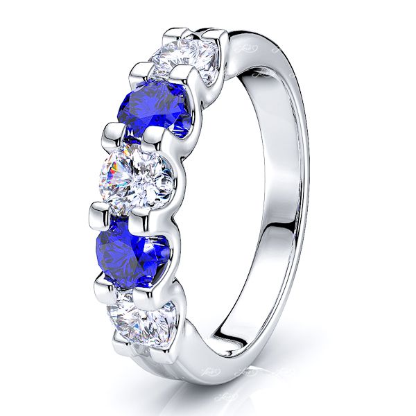 White Diamond and Blue Sapphire