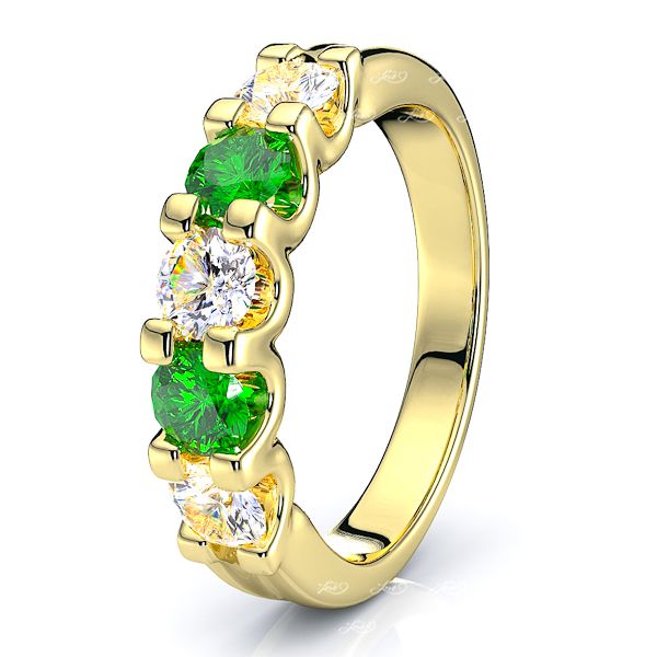 Yellow Diamond and Emerald